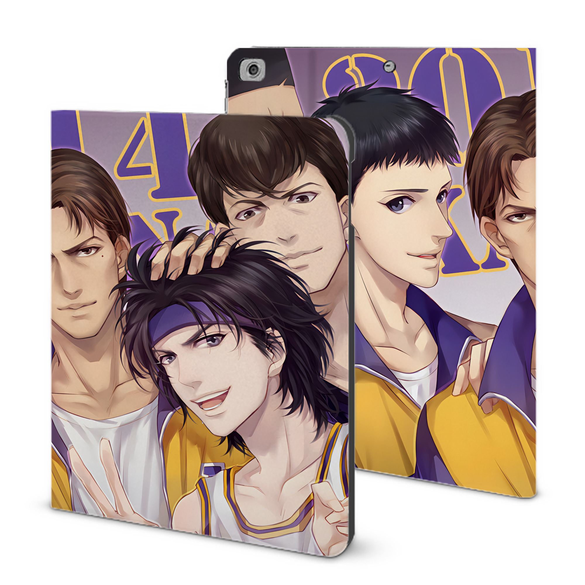 （画像用） SLAM DUNK／スラムダンク IPad ケース ブック型 PUレザー TPU 耐衝撃 軽量 薄型 ペン収納なし 全面保護 IPad 各モデル対応